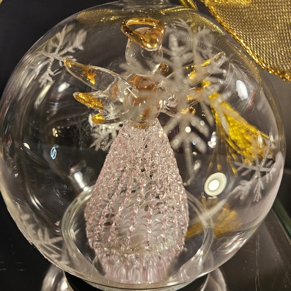 Lenox "Wonder Ball" Angel Christmas Tree Lighted Glass Globe Ornament hanging - Picture 6 of 12